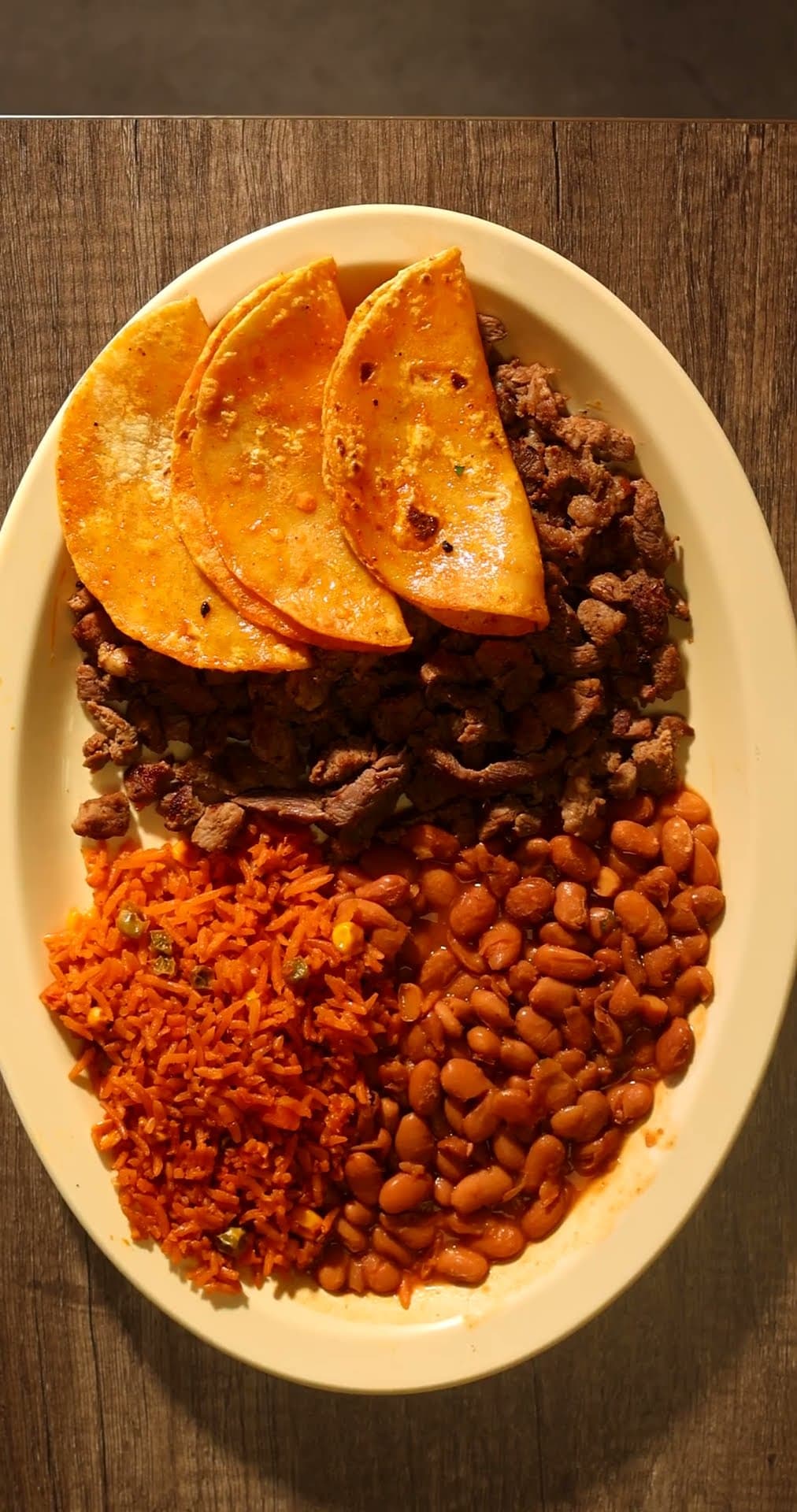 Carne Asada Plate with Rice + Beans