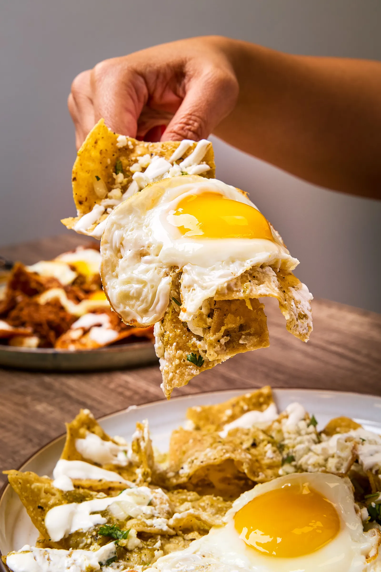 Chilaquiles verdes with eggs at Mr. Birria in Santee