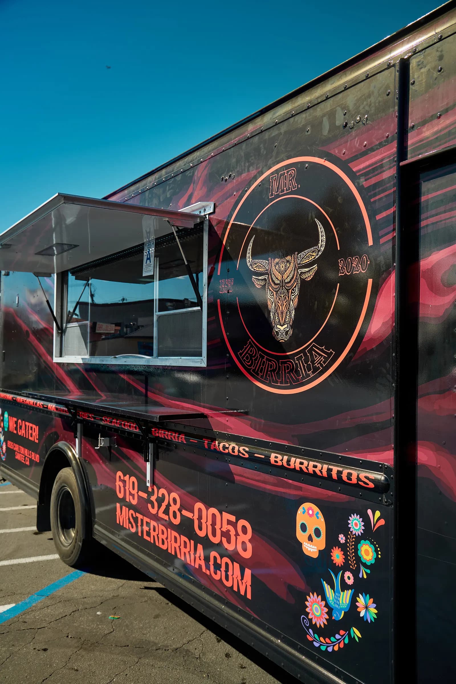 Mr. Birria taco truck catering an event near Spring Valley, CA