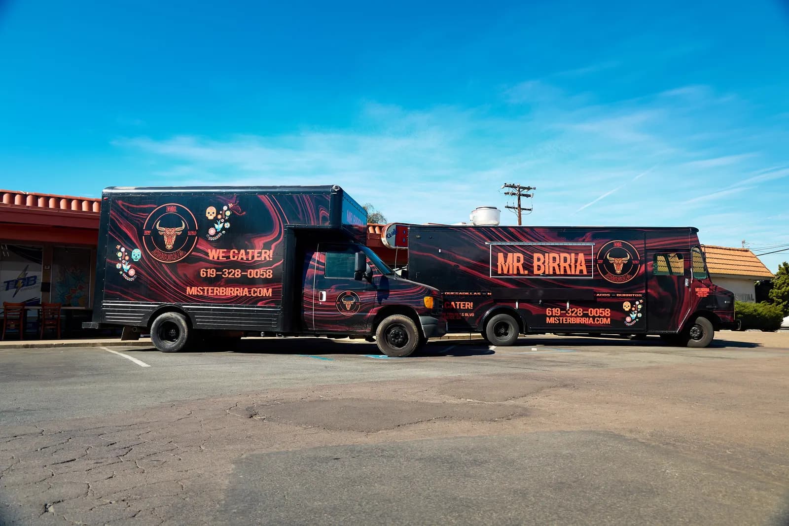 Mr. Birria staff serving guests from the catering taco truck